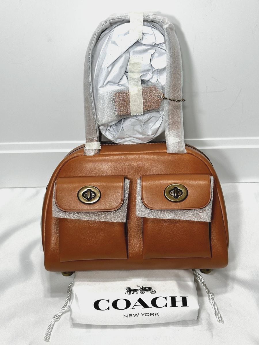 COACH CCC55 TWIN TURN LOCK SATCHEL BAG 20 IN BLACK * SHIP* for