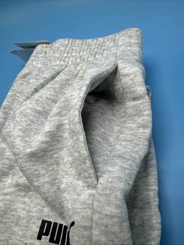 PUMA Boys' Core Jogger Sweatpants Light Heather Grey - Picture 4 of 5