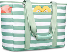 Extra Large Waterproof Beach Tote Bag for Women with Zipper