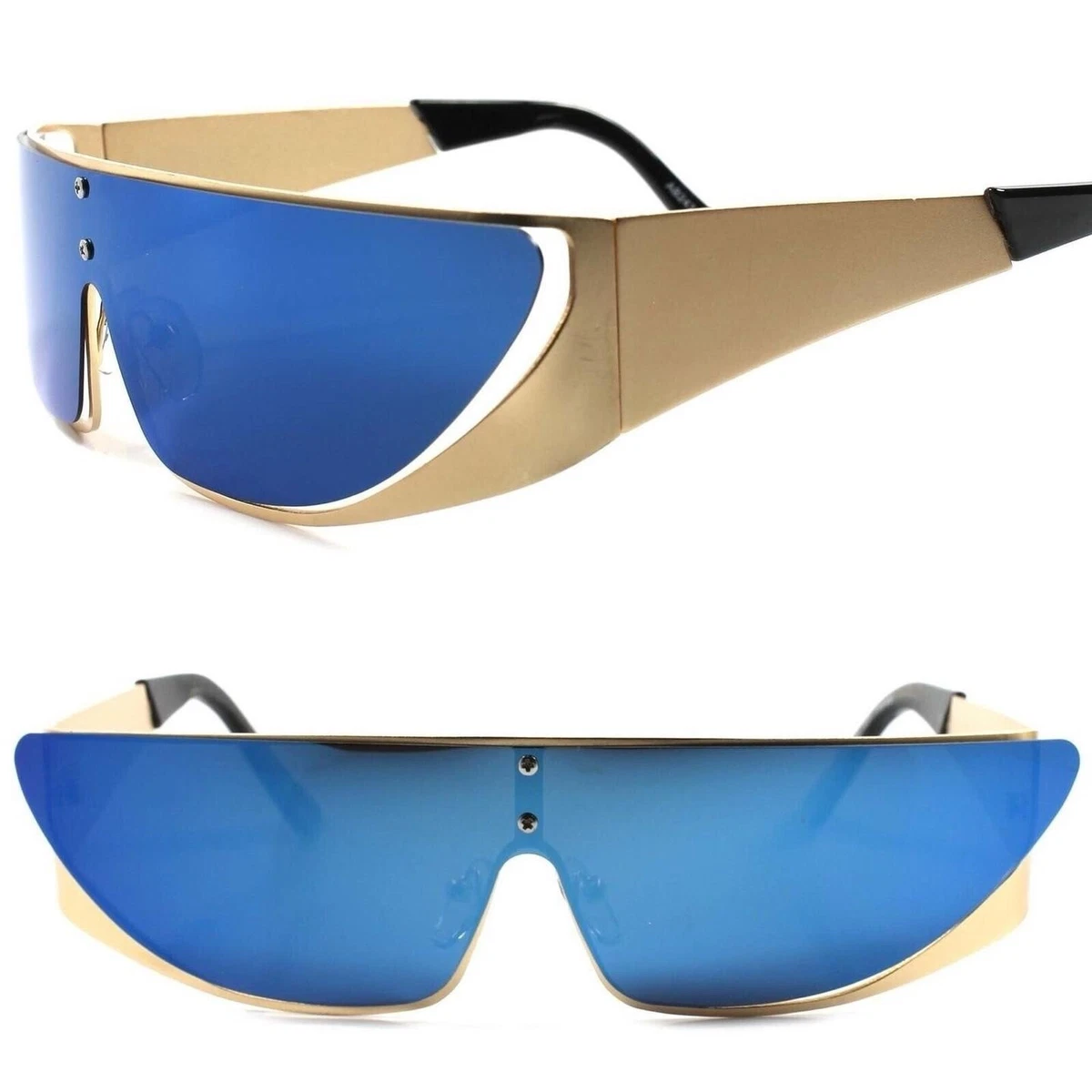 New Kiss Blue Sunglasses with Gold Tone Frame NWT Amazon.com: KISS Designer Upscale Celebrity Blue Mirrored  main image 2