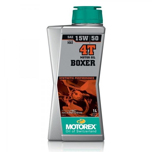 Motorex Motorcycle Oil Boxer 4T Synthetic High Performance JASO MA2 15w/50 1L
