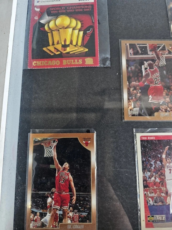 1998 NBA Playoff(2)Ticket Stub G Pacers at Chicago Bulls Michael Jordan + Cards - Image 4 of 4