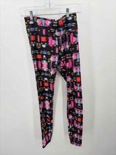 Pre-Owned Athleta Black Size Small Printed Pull On Athletic Pants