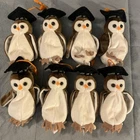 Lot of 8 Wise The Owl VTG Rare 1998 Retired Ty Beanie Babies Mint Tag Error