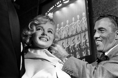 Marilyn Monroe television host Ed Sullivan in 1957 at the premiere- Old Photo