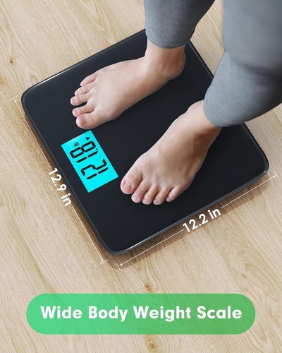 Scale for Body Weight 560lbs Digital High 560 lb, Black(None-Bluetooth) - Picture 2 of 9