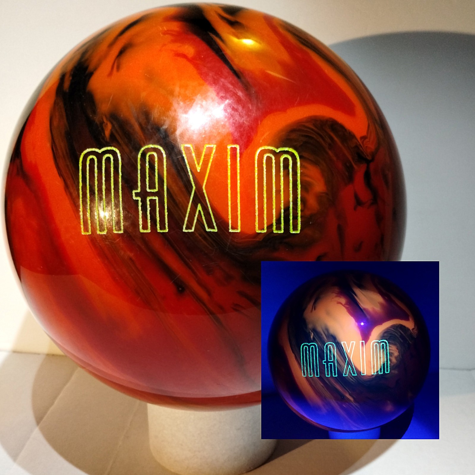 EBONITE MAXIM Polyester Bowling Ball 6 lb 3.1 oz Drilled Red