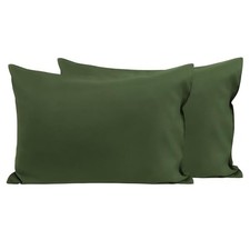 2 Pack Microfiber Toddler Pillowcases, 14x20 Inch Pack of 2 Olive Green