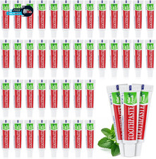 100 Tubes Travel Size Toothpaste in Bulk Disposable Mini Mint Compact Small