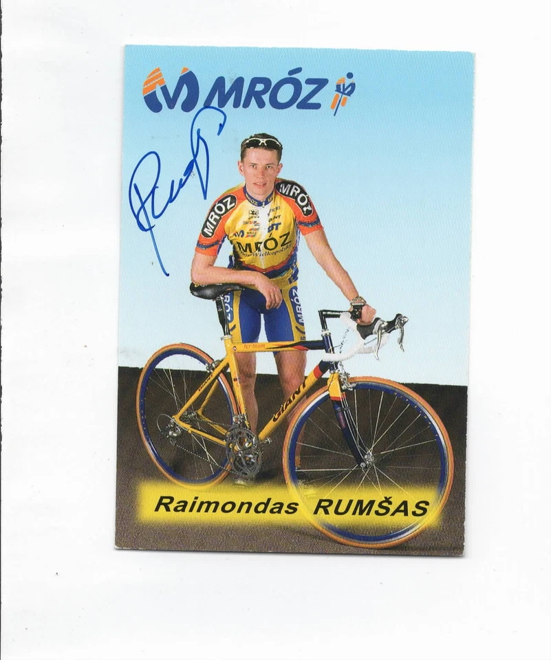 CYCLISME autographe  de  RAIMONDAS RUMSAS - Photo 1/1