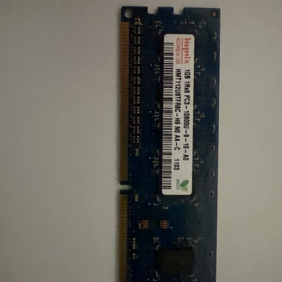Hynix Memory 1GB 1RX8 PC3-10600U-9-10-A0 HMT112U6BFR8C-H9 - Image 3 of 3
