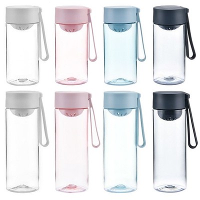 400/550ml Transparent Plastic Water Bottle with Portable Rope Travel Tea Cup