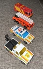 Vintage 1980s Matchbox Emergency Vehicle Bundle Lot of 4 Used Tow Truck Fire