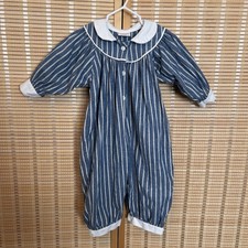 HealthTex Vintage 90 s Striped One Piece Romper Size 12 Month Toddler Baby USA