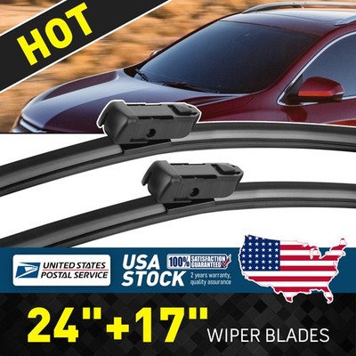New Windshield Wiper Blades 24''+ 17'' Wiper Replacement Top Quality All Season