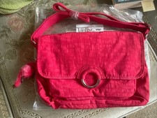 KIPLING JUICY PINK CROSSBODY BAG MONKEY KEY CHAIN NEW