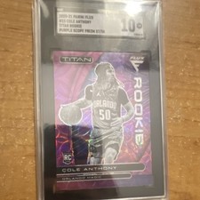 2020-21 Panini Flux Cole Anthony Rookie Titan Purple Scope /38 SGC 10 #23 Magic