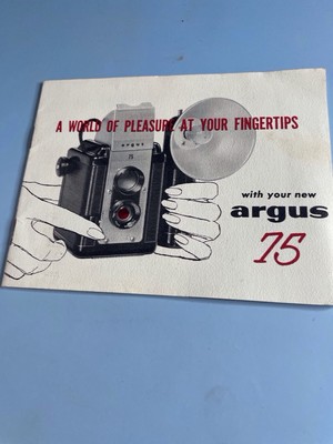 Argus 75 Camera Booklet part Number 75462-589