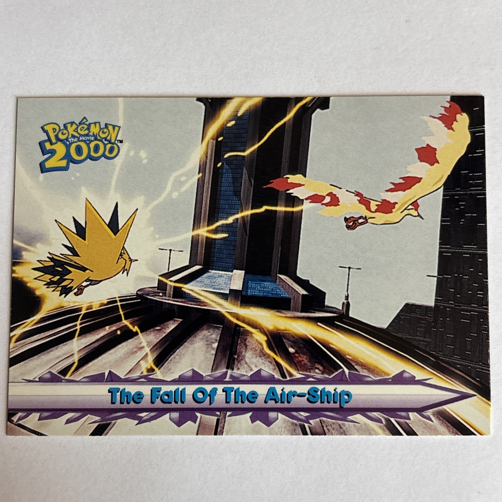 The Fall Of The Air-Ship #40 - Pokemon Topps Pokemon 2000 Movie Blue Logo NM