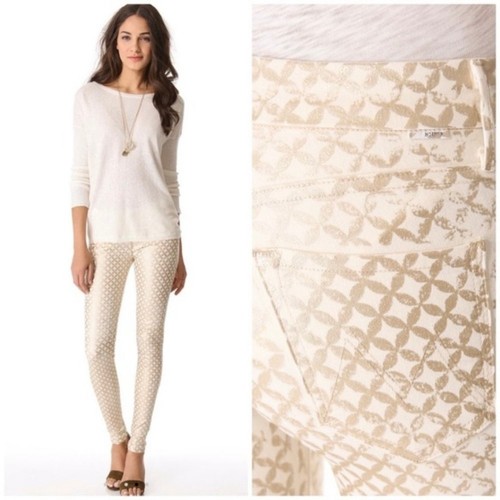 MOTHER Denim The Looker Skinny Jeans Creme de Love Size 25