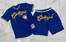 Civilized Royal Blue Legendary Baseball Short Set- SIZE LARGE