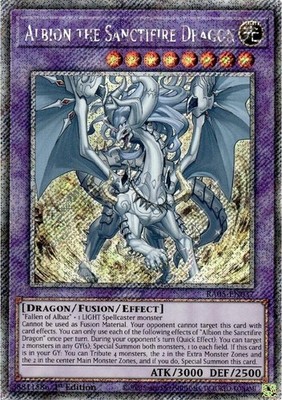 Yugioh! Albion the Sanctifire Dragon - RA05-EN037 - Platinum Secret Rare - 1st E