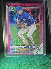 2021 Bowman Chrome Prospects Pink Mojo Refractor /199 Bobby Witt Jr. KC Royals 