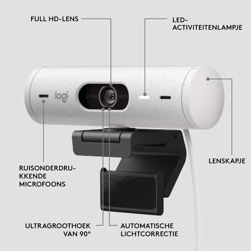 Logitech Brio 500 Full HD Webcam with Auto Light Correction, show Mode, Dual Noi - 第 9/10 張圖片