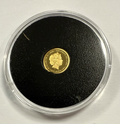 Moneda de oro de 24 quilates vendida fina (999) de 0,5 g - Islas Salomón 2020 - 75º día VE - Imagen 5 de 6