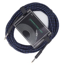 10meter Blue Instrument Cable For Electric Guitar Connection High Shielding New
