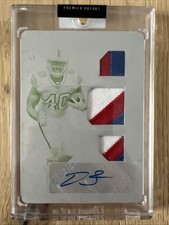 2019 Panini XR Triple Swatch #237 Devin Singletary RC Auto Printing Plate 1/1