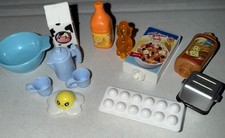 Barbie Breakfast Food Lot /coffee Pot 2 Cups Diorama