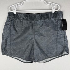 NEW Hurley Supersuede Shorts Womens XL Black Washed Out Drawstring Swim AJ3557