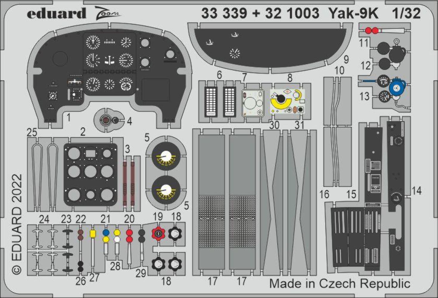Eduard 321003 1:32 Yakovlev Yak-9K 1/32