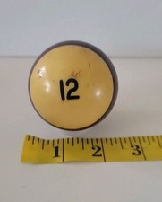 Vintage No. 12 Striped Purple White Pool Ball Billiard 2" Replacement K 