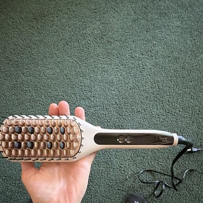 Remington Shine Therapy Electric Hair Straightening Brush White/Black/Gold