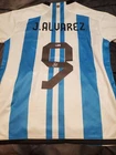 Argentina J. Alvarez Autographed Soccer Jersey FIFA World Champions 2022
