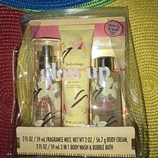 Bodycology Whipped Vanilla Gift Set Cream Lotion Spray Body Wash 2oz Each