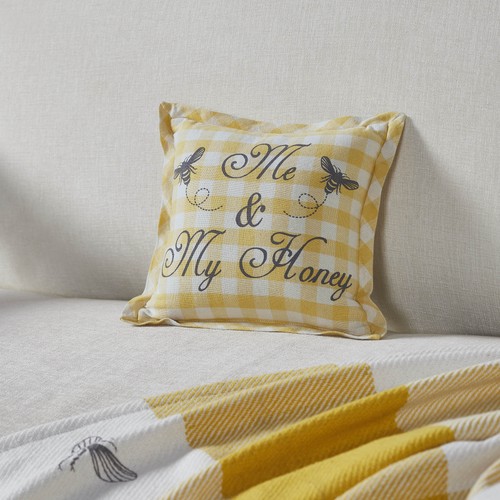 Buzzy Bees Me & My Honey Pillow 9x9 VHC Brands - Picture 2 of 8