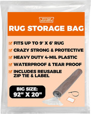 Heavy Duty Rug Storage Bag - Reusable Rug Shipping Bag, Waterproof Plastic Rug C