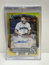 Kade Anderson Bowman 2025 Yellow Refractor /75 Auto