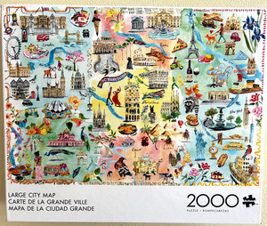 Buffalo 2000 Piece Jigsaw Puzzle "Large City Map" with Puzzle Poster