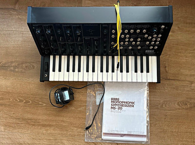 Korg MS-20 Mini Analog 37-Key Synth Keyboard w/ Adapter, Patch Cables, Manual
