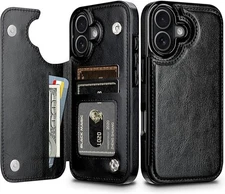 Iphone17,16,15,14,13,12,11,7/8/se all series Back Wallet case+Screen protector