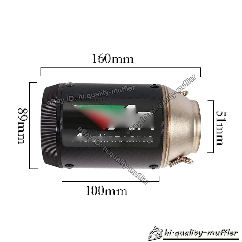 Silenciador de tubo de escape de fibra de carbono para Ducati Monster 696 795 796 1100 Foto 4 de 4