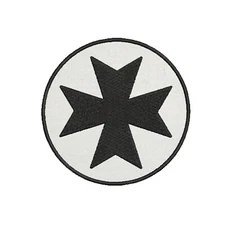 Templar Cross Logo Patch Embroidered Iron-On Applique Chapter Badge Gaming Table