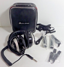 Midland 21-347 headphones 2 microphones 1 extension case vintage Japan