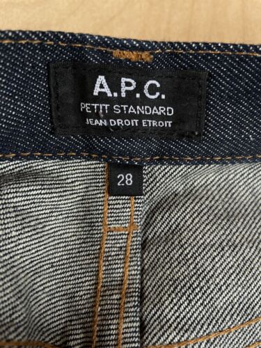 Jean APC Petit Standard ribete de mezclilla crudo oscuro A.P.C. Talla 28 Actual (31x30) - Imagen 6 de 9