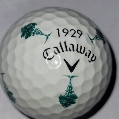 1929 Callaway Truvis Rancho Sante Fe Green Tree Logo Used Golf Ball Bg 1.6) 1ct