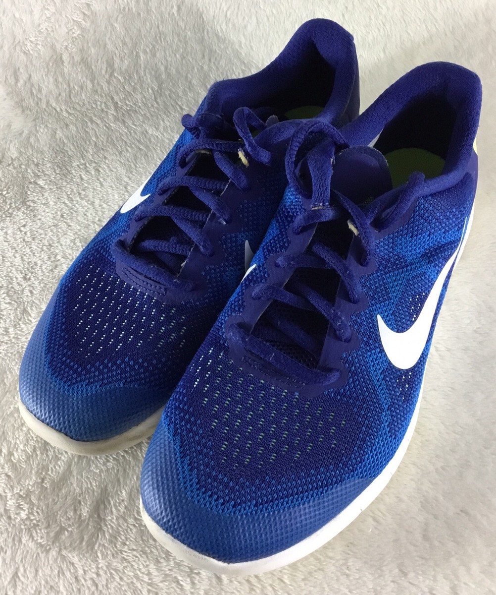 Nike Free RN Running Shoes Boys Size 5Y Deep Royal Blue White 904255-400